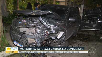 Motorista de Porsche é preso por dirigir bêbado e bater em quatro carros estacionados