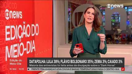Datafolha: Lula 38%; Flávio Bolsonaro 35%; Zema 3%; Caiado 3%.