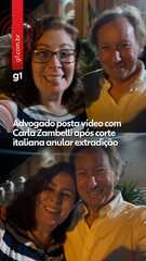 Advogado posta vídeo com Carla Zambelli após corte italiana anular extradição