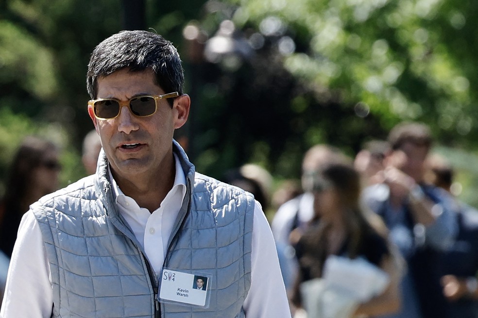 Kevin Warsh, indicado por Trump para a presidência do Federal Reserve, o Fed — Foto: Kevork Djansezian/AFP