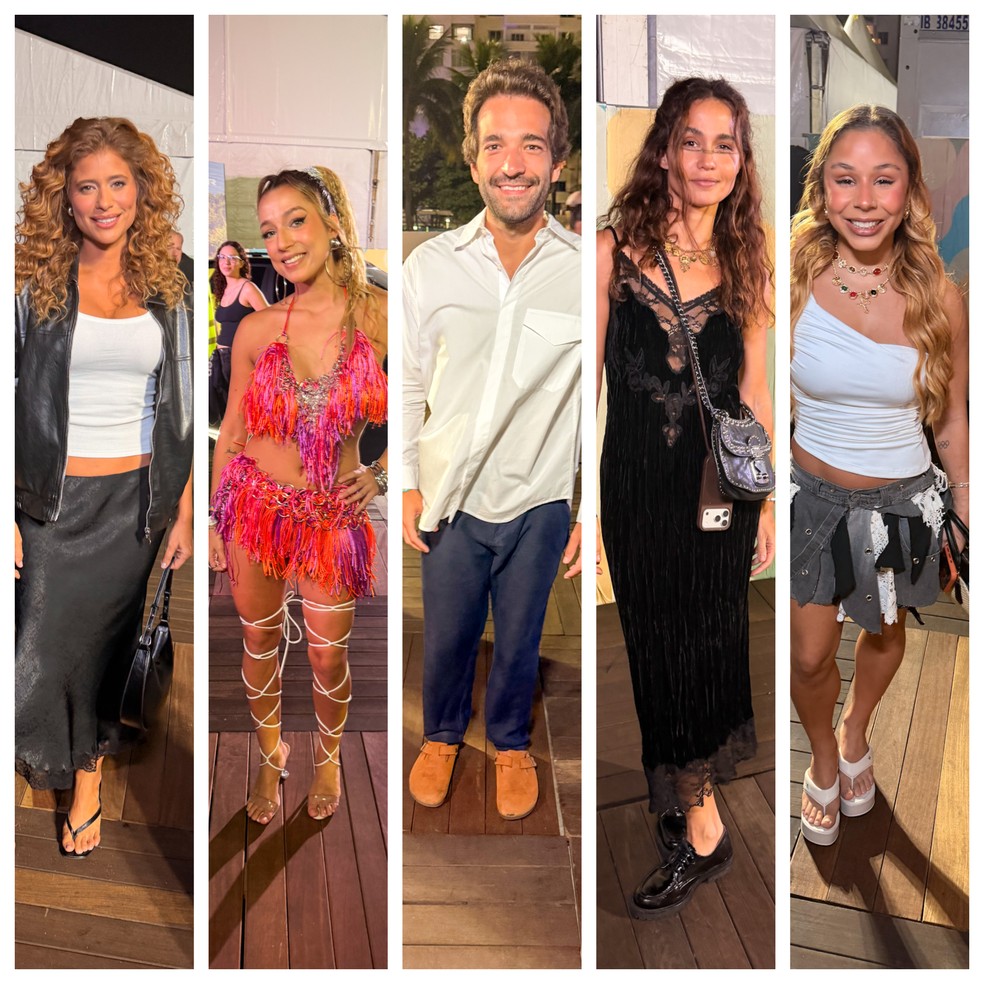 Isadora cruz, Samira, Humberto Carrão, Nanda Costa e Flávia Saraiva. — Foto: Webert Belicio e Marcelo Sá Barreto / AgNews