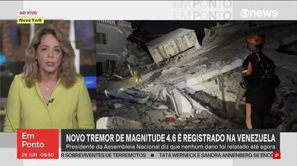 Novo tremor de magnitude 4.6 é registrado na Venezuela
