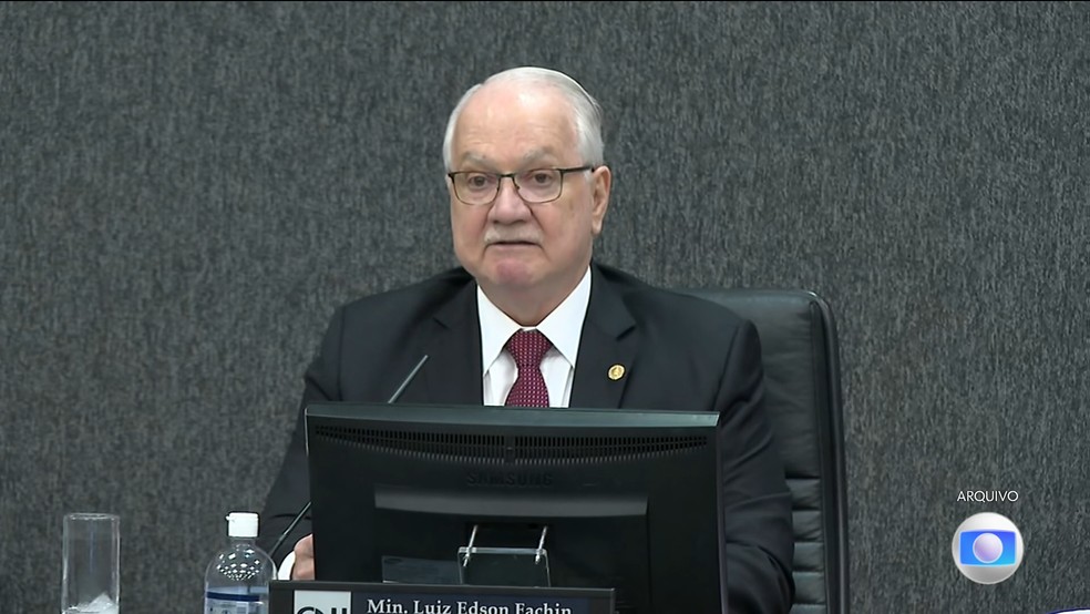 Ministro Edson Fachin, presidente do Supremo Tribunal Federal — Foto: Reprodução/TV Globo