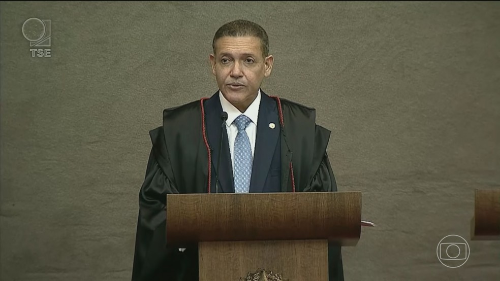 Nunes Marques assumiu a presidência do TSE em maio; ministro vai comandar as eleições de outubro — Foto: Jornal Nacional/ Reprodução