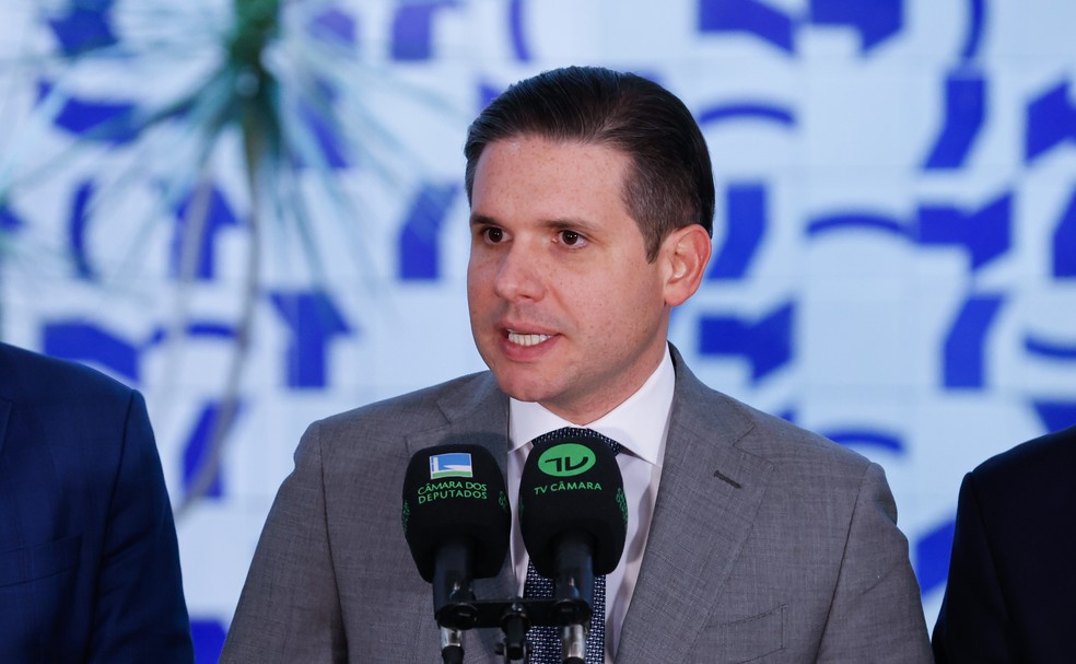 Presidente da Câmara dos Deputados, Hugo Motta, admitiu ter viajado em avião de Vorcaro. — Foto: Marina Ramos / Câmara dos Deputados