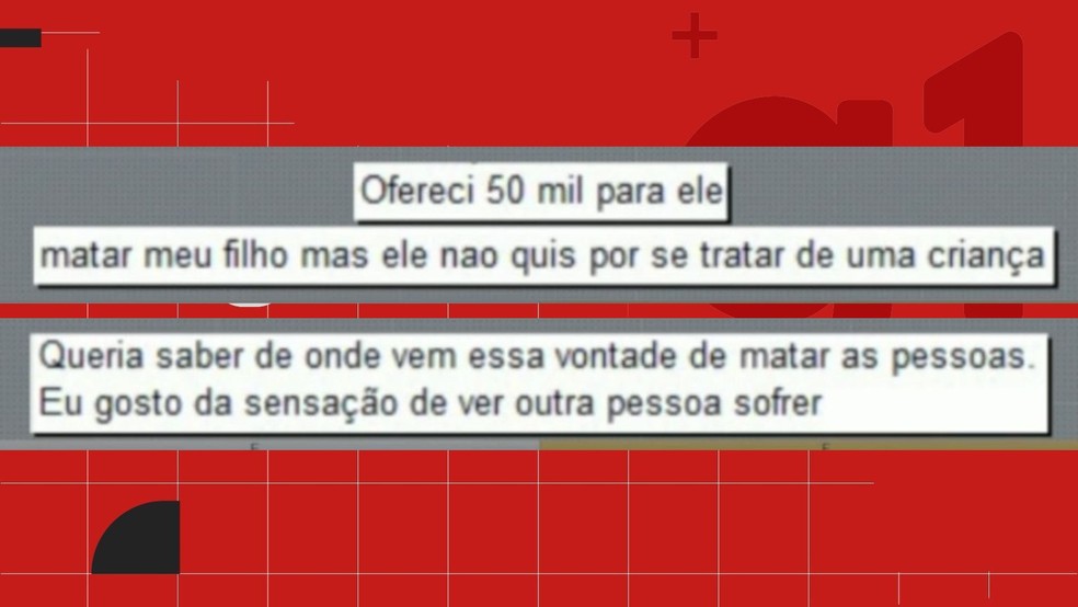 Pai que planejava matar o filho no Espírito Santo disse ao ChatGPT que ofereceu R$ 50 mil a pistoleiro — Foto: Reprodução/PCES