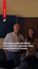 'Desinformada', diz Flávio após Michelle repostar vídeo sobre festas de Vorcaro