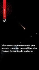 Vídeo mostra momento em que mísseis caem em base militar dos EUA na Jordânia, diz agência