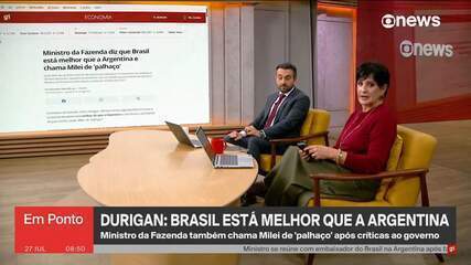 Ministro da Fazenda diz que Brasil está melhor que a Argentina e chama Milei de 'palhaço'