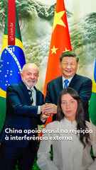 Xi Jinping diz a Lula que a China apoia o Brasil na rejeição à interferência externa
