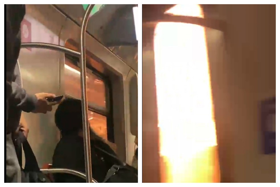 Explosão de trem na Linha 12-Safira na manhã desta quinta-feira (23) leva caos para as linhas da Trivia Trens em São Paulo. — Foto: Reprodução/TV Globo