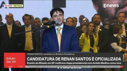 "Flávio Bolsonaro não tem chance de vencer Lula no 2º turno", diz Renan Santos em lançamento de sua candidatura à presidência pelo Missão.
