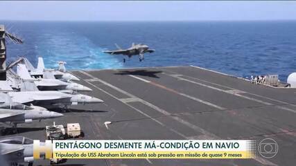 Pentágono desmente má-condição de vida em porta-aviões no Oriente Médio