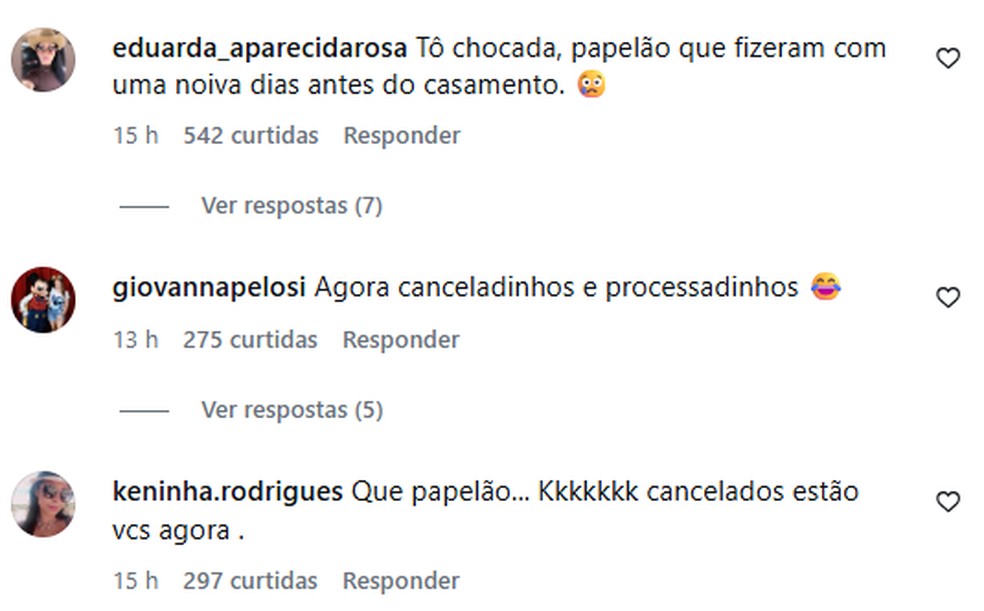 Seguidores de Viih Tube criticam Jota Quest após polêmica sobre cancelamento de show. — Foto: Reprodução/Instagram/Jota Quest.